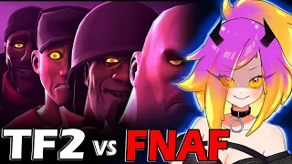 WHO WINS?! | FNAF vs TF2 [SFM] reaction