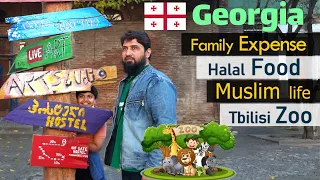 Family Expense in Georgia | Muslim in Georgia Halal Food | Tbilisi Zoo with Family Bus Card