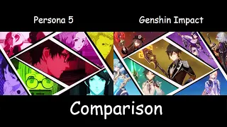 [ Comparison ] Genshin Impact Opening Persona 5 the Animation