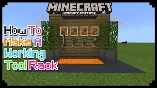 HOW TO MAKE A WORKING TOOL RACK IN MCPE 1.2.5/1.2/1.1 | MCPE CREATION | NO MODS