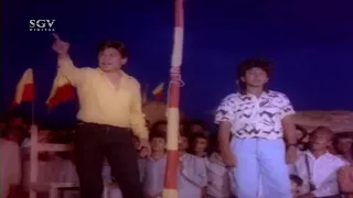 Dr.Rajkumar and Puneeth Rajkumar celebrating Rajyothsava | Kannada Super Scenes of Parashuram Movie