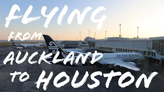First Time in an Airport Lounge Flying from Auckland, NZ to Houston, USA! - Travel Vlog 2022