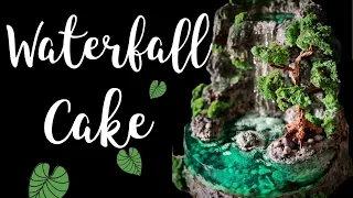 Realistic Waterfall Cake | Island Cake - Waterfall theme | Waterfall Gelatine Cake | Торт Остров