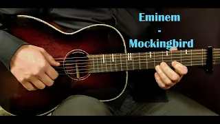 How to play EMINEM - MOCKINGBIRD  Acoustic Guitar Lesson - Tutorial