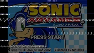 Sonic Advance (Game Boy Advance) - Full Oscilloscope View