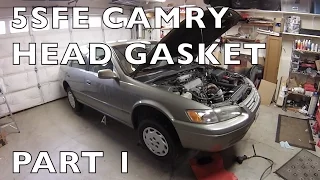 How to Replace Head Gasket 1997-2001 Toyota Camry  5S-FE Part 1