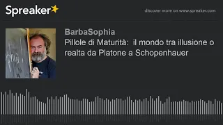 Pillole di Maturità:  il mondo tra illusione e realta da Platone a Schopenhauer