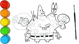 SpongeBob SquarePants - Permainan Peniruan | menggambar dan mewarnai Nickelodeon Bahasa Indonesia