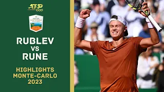Holger Rune vs Andrey Rublev Highlights [F] Monte-Carlo Masters 2023 Gameplay