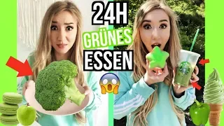 nur SHREK grünes ESSEN für 24 STUNDEN essen (FOOD Challenge)