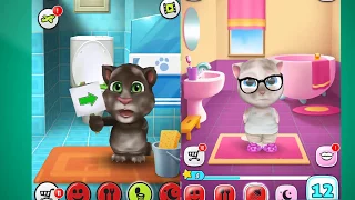 MY TALKING TOM vs MY TALKING ANGELA GREAT MAKEOVER AND MINIGAMES - ANDROID GAMEPLAY HD