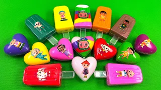 Finding Pinkfong with CLAY inside Mini Heart, Ice Cream,... Coloring! Satisfying ASMR Videos