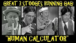 Great 3 Stooges Running Gag: "Human Calculator"