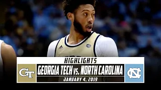 Georgia Tech vs. North Carolina Basketball Highlights (2019-20) | Stadium