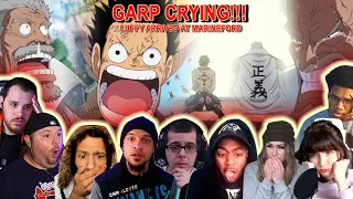 GARP CRYING!!! LUFFY ARRIVES AT MARINEFORD - Reaction Mashup One Piece