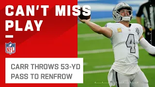 Derek Carr Directs Traffic & Delivers 53-Yd Dime