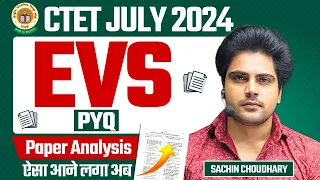 CTET EVS PYQ Paper Analysis by Sachin choudhary live 8pm