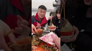 asmr mukbang fire noodle & spicy seafood boil cooking & eating sound