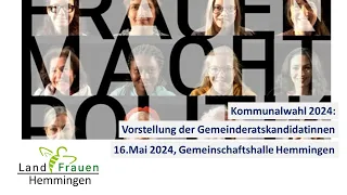 Landfrauenverein Hemmingen: Kandidatinnenvorstellung zur Kommunalwahl 2024