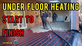 Under floor heating on a block and beam floor - Extension #13.   #underfloorheating #extensions