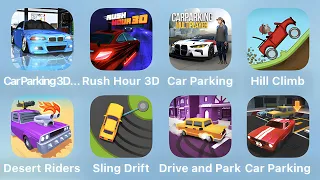 Car Parking 3D, Rush Hour 3D, Car Parking, Hill Climb Racing and More Car Games iPad Gameplay