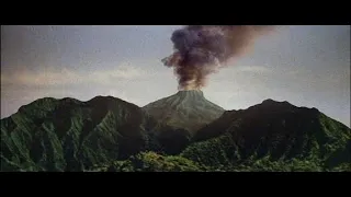 WHEN TIME RAN OUT (1980) - First Eruption/Outpost Collapse/Helicopter Escape/Tidal Wave Scene