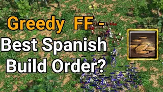 Greedy Capitalism FF With Spanish - New Meta? AOE 3 Build Order Showcase