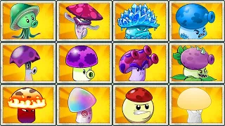 All SHROOM Plants Power-Up in Plants vs Zombies 2 Final Boss