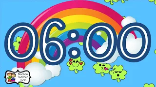 6 Minute Shamrock Emoji Countdown Timer with Background Music