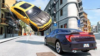BeamNG Drive/Car accidents and collisions and truck accidents simulating new  technologies #21
