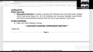 Planning Commission Meeting - April 7, 2022