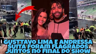 😍 Gusttavo Lima e Andressa Suita foram flagrados juntinhos no final do show Buteco São Paulo