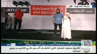 كلمة الشيخ محمود شعبان من على منصة رابعة العدوية عقب القبض عليه فى التحرير