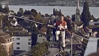 Guinness World Records - high wire - Act - achieved two new records on a bicycle - Hochseil- Artist