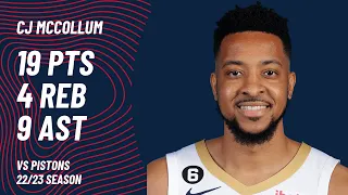 CJ McCollum vs Detroit Pistons | Jan 13, 2023