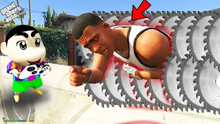GTA 5 : Franklin Trapped In Dangerous Blade Machine In GTA 5 ! (GTA 5 Mods)