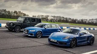 Mercedes-AMG G63 vs Porsche Cayman GTS vs Audi RS3 | Top Gear