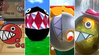 Evolution of Chain Chomp Characters in Super Mario Games (1988 - 2022)