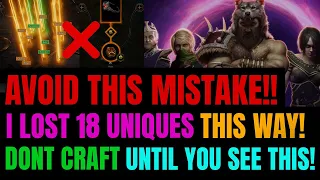 NEW Last Epoch 1.0 Crafting MISTAKE WARNING!! Rune Of Ascendance REFUND ONLY COF ITEMS!