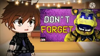 FNAF 1 Parents react to Don't Forget||FNAF GachaClub (little lazy)