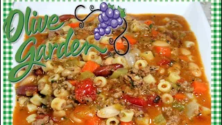 Copycat Olive Garden Pasta e Fagioli Soup Recipe | Italian Olive Garden Recipe