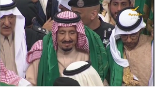 خادم الحرمين الشريفين الملك سلمان بن عبدالعزيز يشرف حفل العرضة السعودية في الجنادرية 31