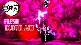 The Roblox Demon Slayer Game (Demon Hunter) FLESH Blood Art Showcase