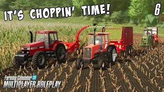 Chopping corn for silage! Middleburgh, NY - Multiplayer Roleplay EP6 - FS22