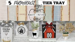 5 FARMHOUSE TIER TRAY DIY'S/ CRAFTED BY CORIE'S MINI CHALLENGE