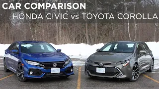 Honda Civic vs Toyota Corolla | Car Comparison | Driving.ca