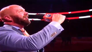 Robert Clark Singing the Canadian National Anthem at Rogers Place