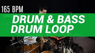 Drum & bass drum loop 165 BPM // The Hybrid Drummer