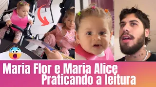 Virgínia Fonseca e Maria Flor e Maria Alice praticando a leitura 📚 😍 Virgínia e Zé Felipe brincando