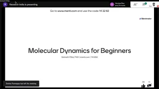 Molecular Dynamics Simulations - Introduction to Beginners